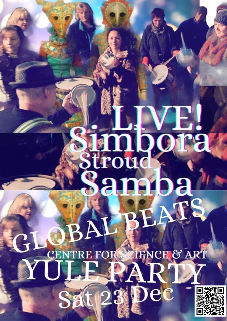 Poster for Global Beats Yule Party showing Stroud Samba.
